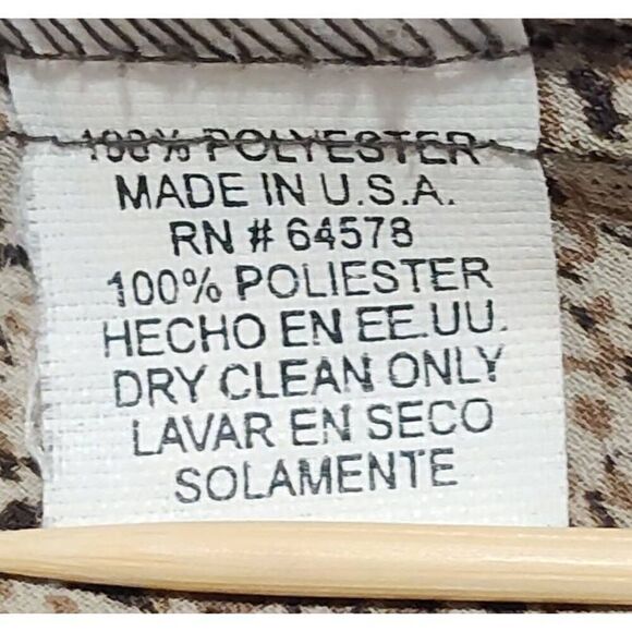 Halston Intimates Lingerie Night Gown  Size Large Reptile print Polyester USA Vi - Picture 5 of 6